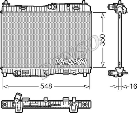 Denso DRM10005 - Radiators, Motora dzesēšanas sistēma autodraugiem.lv