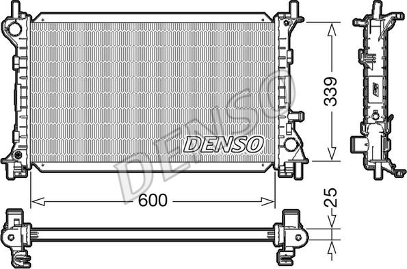 Denso DRM10003 - Radiators, Motora dzesēšanas sistēma autodraugiem.lv