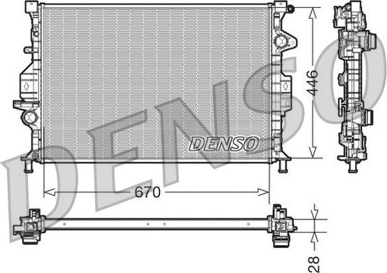 Denso DRM10088 - Radiators, Motora dzesēšanas sistēma autodraugiem.lv