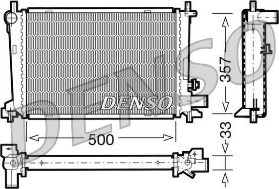 Denso DRM10039 - Radiators, Motora dzesēšanas sistēma autodraugiem.lv