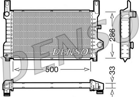 Denso DRM10036 - Radiators, Motora dzesēšanas sistēma autodraugiem.lv