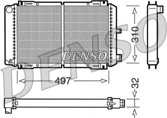 Denso DRM10031 - Radiators, Motora dzesēšanas sistēma autodraugiem.lv