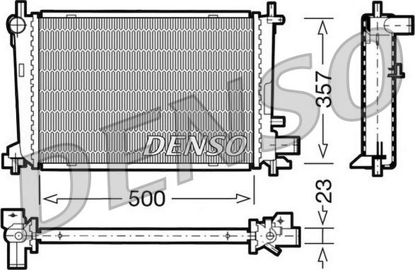 Denso DRM10038 - Radiators, Motora dzesēšanas sistēma autodraugiem.lv