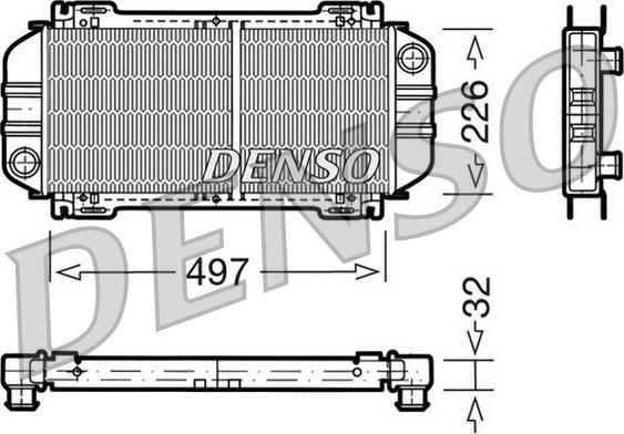 Denso DRM10033 - Radiators, Motora dzesēšanas sistēma autodraugiem.lv