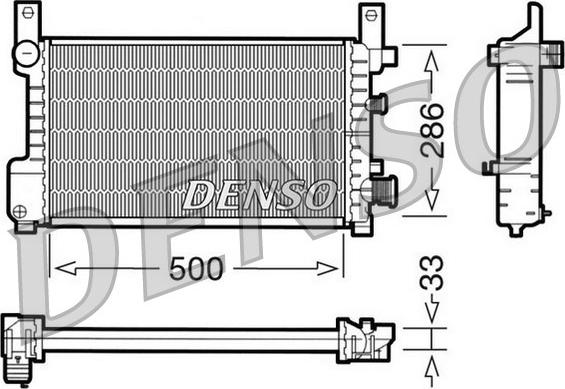 Denso DRM10037 - Radiators, Motora dzesēšanas sistēma autodraugiem.lv