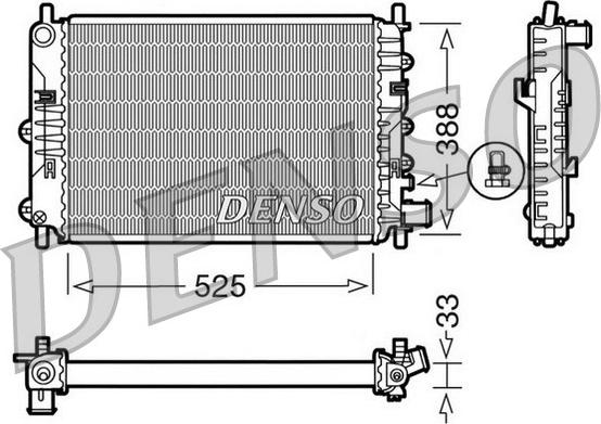 Denso DRM10025 - Radiators, Motora dzesēšanas sistēma autodraugiem.lv