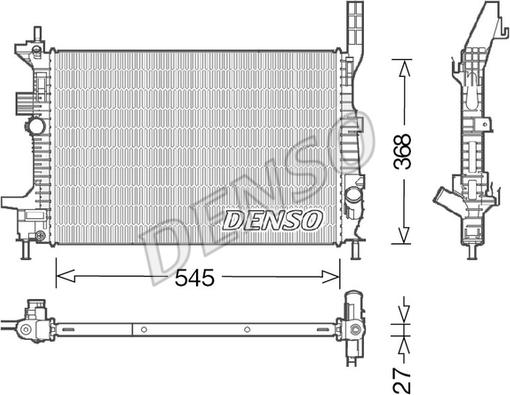 Denso DRM10028 - Radiators, Motora dzesēšanas sistēma autodraugiem.lv