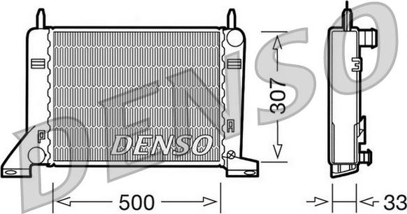 Denso DRM10022 - Radiators, Motora dzesēšanas sistēma autodraugiem.lv