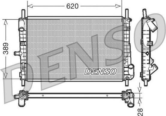 Denso DRM10072 - Radiators, Motora dzesēšanas sistēma autodraugiem.lv