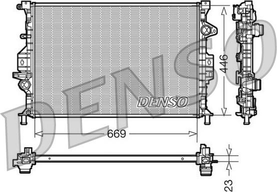 Denso DRM10077 - Radiators, Motora dzesēšanas sistēma autodraugiem.lv