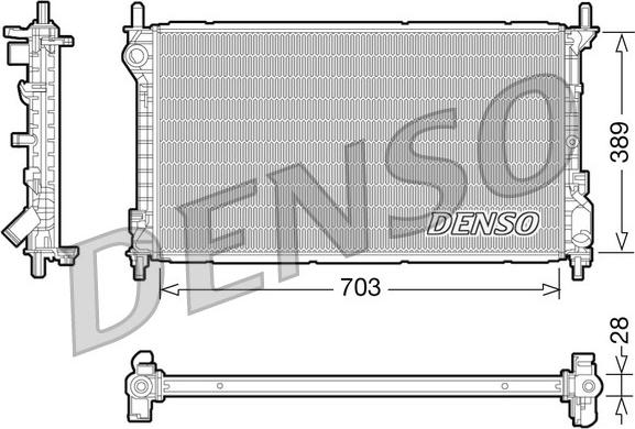 Denso DRM10109 - Radiators, Motora dzesēšanas sistēma autodraugiem.lv