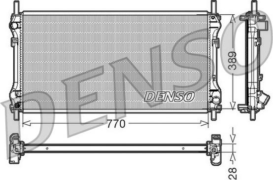 Denso DRM10104 - Radiators, Motora dzesēšanas sistēma autodraugiem.lv