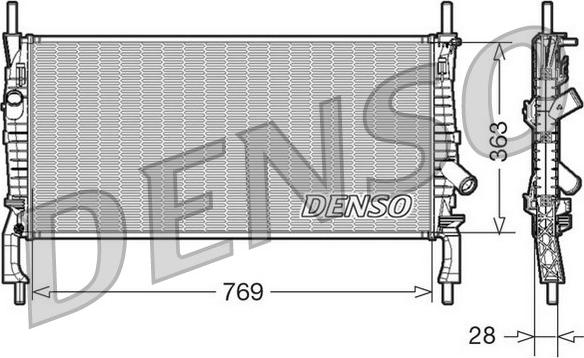 Denso DRM10106 - Radiators, Motora dzesēšanas sistēma autodraugiem.lv