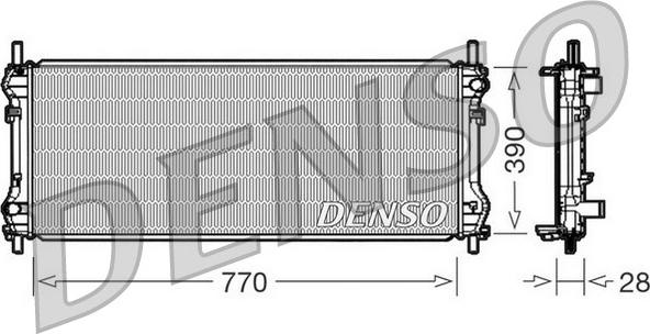 Denso DRM10103 - Radiators, Motora dzesēšanas sistēma autodraugiem.lv