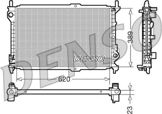 Denso DRM10107 - Radiators, Motora dzesēšanas sistēma autodraugiem.lv