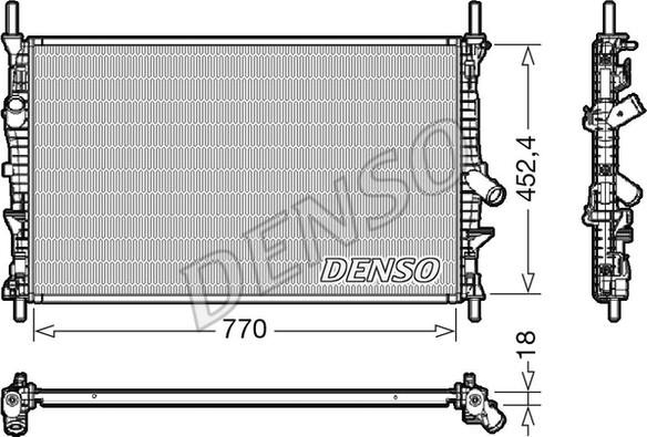 Denso DRM10111 - Radiators, Motora dzesēšanas sistēma autodraugiem.lv