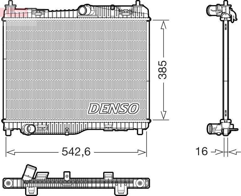 Denso DRM10123 - Radiators, Motora dzesēšanas sistēma autodraugiem.lv