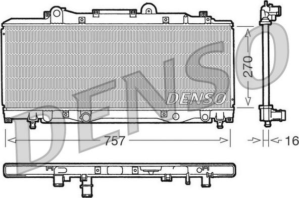 Denso DRM13002 - Radiators, Motora dzesēšanas sistēma autodraugiem.lv