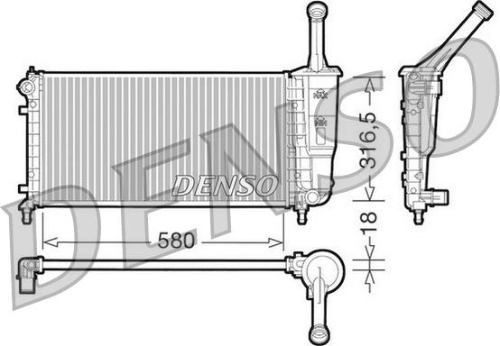 Denso DRM13011 - Radiators, Motora dzesēšanas sistēma autodraugiem.lv