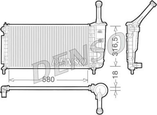 Denso DRM13013 - Radiators, Motora dzesēšanas sistēma autodraugiem.lv