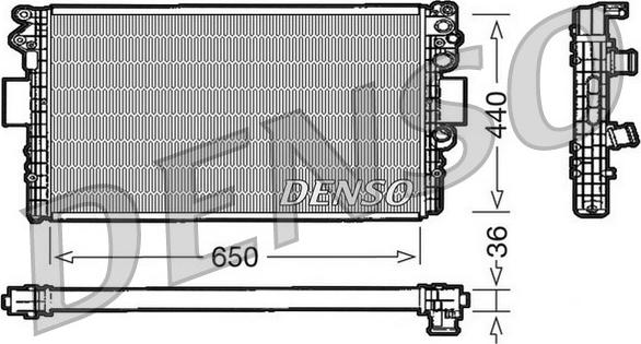 Denso DRM12004 - Radiators, Motora dzesēšanas sistēma autodraugiem.lv