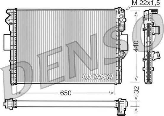 Denso DRM12001 - Radiators, Motora dzesēšanas sistēma autodraugiem.lv