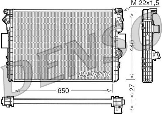 Denso DRM12002 - Radiators, Motora dzesēšanas sistēma autodraugiem.lv