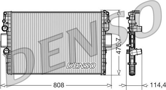 Denso DRM12010 - Radiators, Motora dzesēšanas sistēma autodraugiem.lv