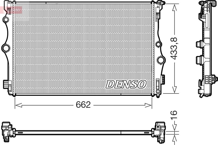 Denso DRM17098 - Radiators, Motora dzesēšanas sistēma autodraugiem.lv