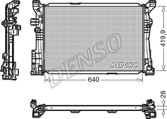Denso DRM17097 - Radiators, Motora dzesēšanas sistēma autodraugiem.lv