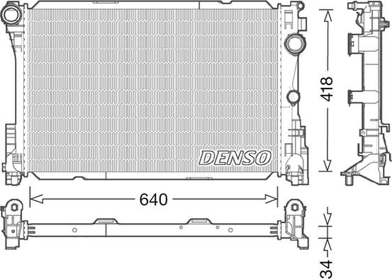 Denso DRM17049 - Radiators, Motora dzesēšanas sistēma autodraugiem.lv