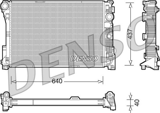 Denso DRM17045 - Radiators, Motora dzesēšanas sistēma autodraugiem.lv