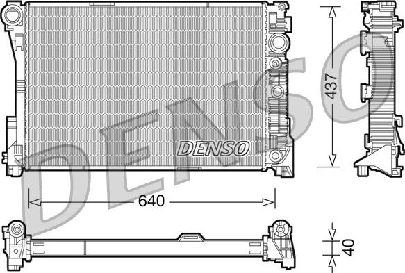 Denso DRM17046 - Radiators, Motora dzesēšanas sistēma autodraugiem.lv