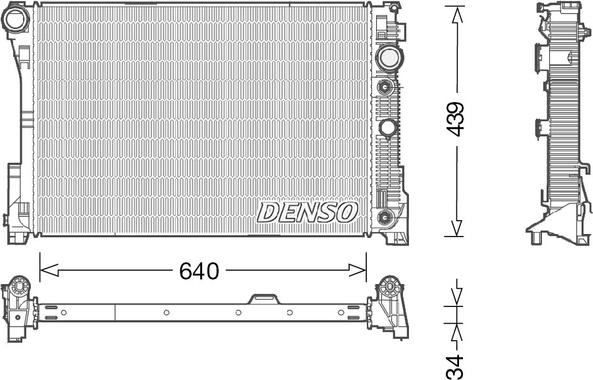 Denso DRM17048 - Radiators, Motora dzesēšanas sistēma autodraugiem.lv