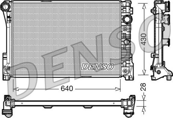 Denso DRM17043 - Radiators, Motora dzesēšanas sistēma autodraugiem.lv