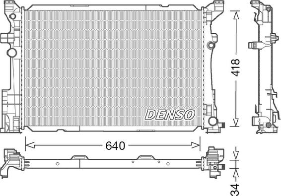 Denso DRM17054 - Radiators, Motora dzesēšanas sistēma autodraugiem.lv