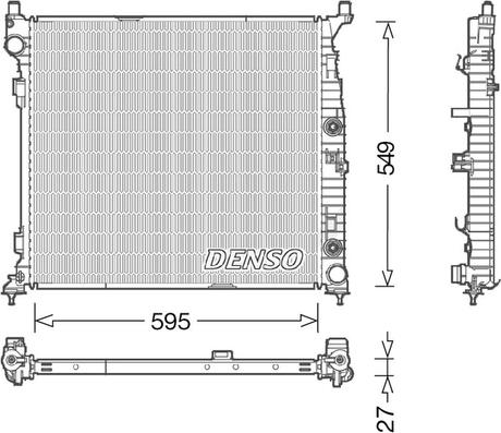 Denso DRM17055 - Radiators, Motora dzesēšanas sistēma autodraugiem.lv