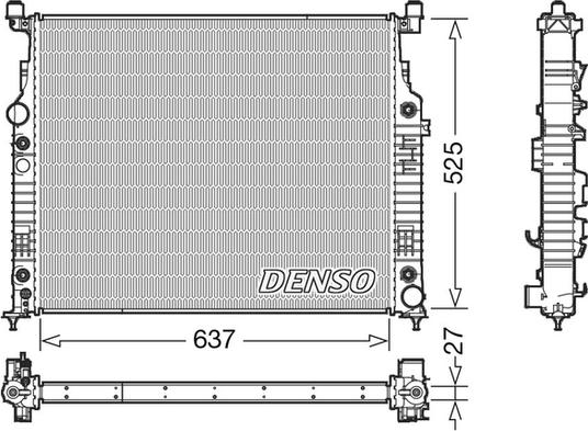 Denso DRM17056 - Radiators, Motora dzesēšanas sistēma autodraugiem.lv