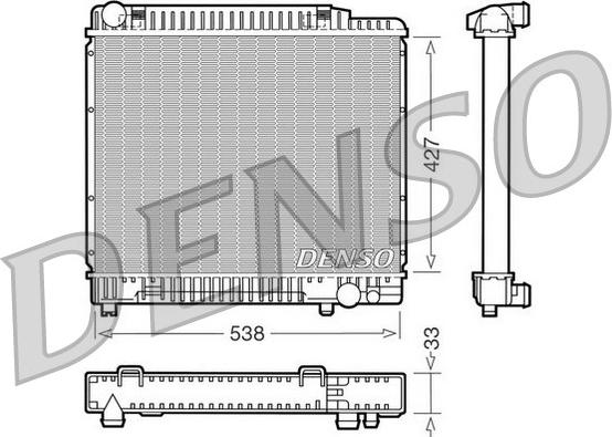 Denso DRM17050 - Radiators, Motora dzesēšanas sistēma autodraugiem.lv