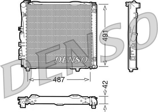 Denso DRM17052 - Radiators, Motora dzesēšanas sistēma autodraugiem.lv