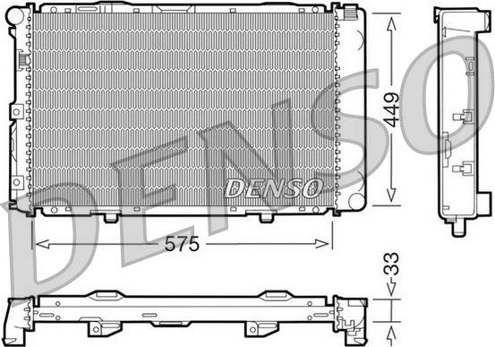 Denso DRM17066 - Radiators, Motora dzesēšanas sistēma autodraugiem.lv