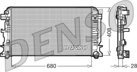 Denso DRM17009 - Radiators, Motora dzesēšanas sistēma autodraugiem.lv