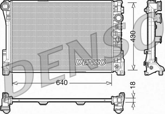 Denso DRM17005 - Radiators, Motora dzesēšanas sistēma autodraugiem.lv