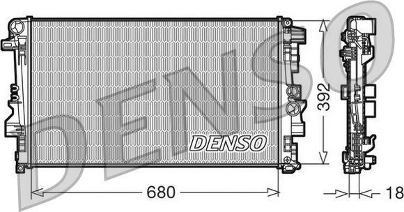 Denso DRM17012 - Radiators, Motora dzesēšanas sistēma autodraugiem.lv