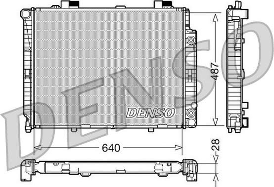 Denso DRM17088 - Radiators, Motora dzesēšanas sistēma autodraugiem.lv