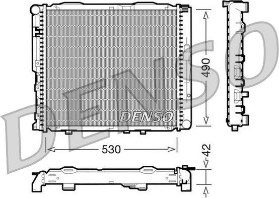 Denso DRM17034 - Radiators, Motora dzesēšanas sistēma autodraugiem.lv