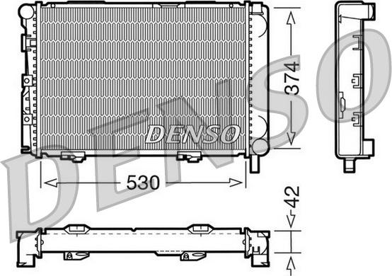 Denso DRM17025 - Radiators, Motora dzesēšanas sistēma autodraugiem.lv