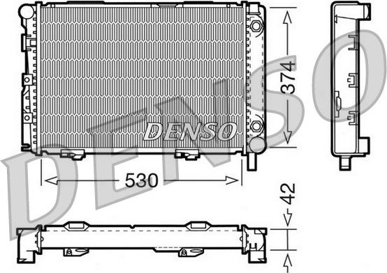 Denso DRM17026 - Radiators, Motora dzesēšanas sistēma autodraugiem.lv