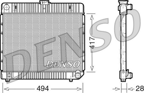 Denso DRM17020 - Radiators, Motora dzesēšanas sistēma autodraugiem.lv