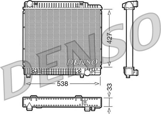 Denso DRM17022 - Radiators, Motora dzesēšanas sistēma autodraugiem.lv